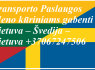 Transporto Paslaugos Meno kūriniams gabenti Lietuva Švedija