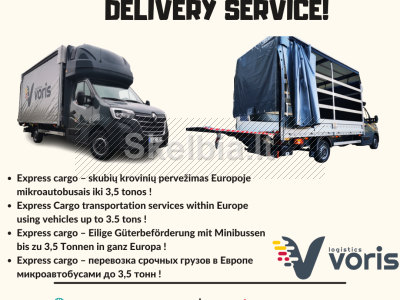 Express pristatymas Transporto paslaugos Paletinių krovinių gabenimas