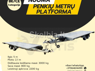 Platformos 500 200 2250 kg BE CE kategorija NUOMA www. voris. lt