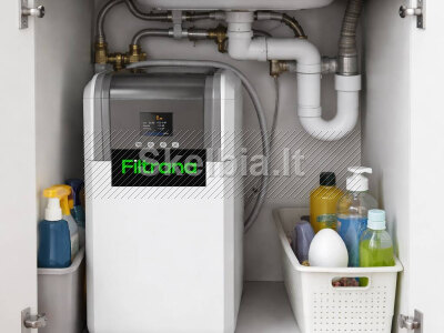 Vandens minkštinimo sistema po kriaukle