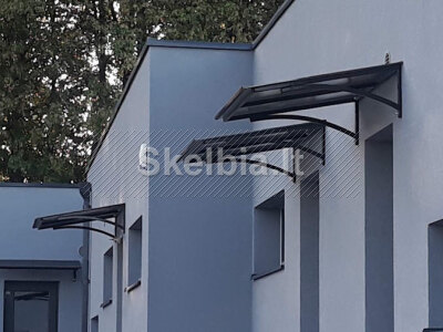 STOGELIŲ gamyba ir montavimas virš DURŲ, BALKONŲ, GARAŽŲ, TERASŲ