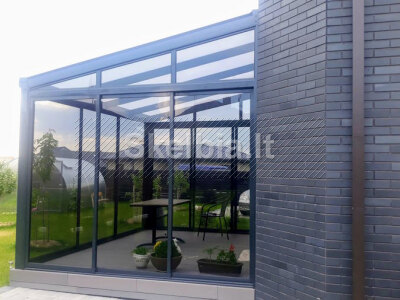 Aliuminio stoginės su integruota vandens nubėgimo sistema