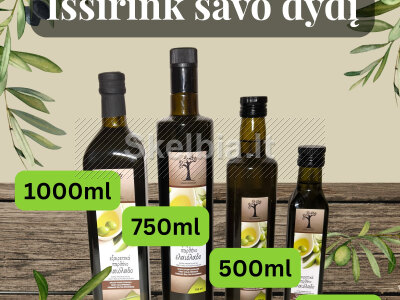 Natūralus alyvuogių aliejus tiesiai iš graikų šeimos ūkio