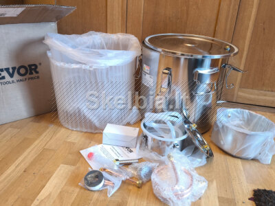 Naujas 30L distiliatorius pilnas komplektas, paruoštas naudojimui