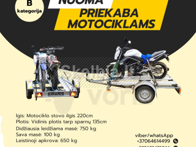 MOTO PRIEKABOS NUOMA
