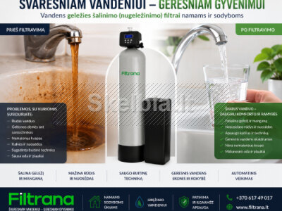 Vandens geležies šalinimo nugeležinimo filtras namams