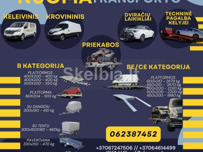PRIEKABŲ NUOMA EKSKAVATORIUKAMS VEŽTI